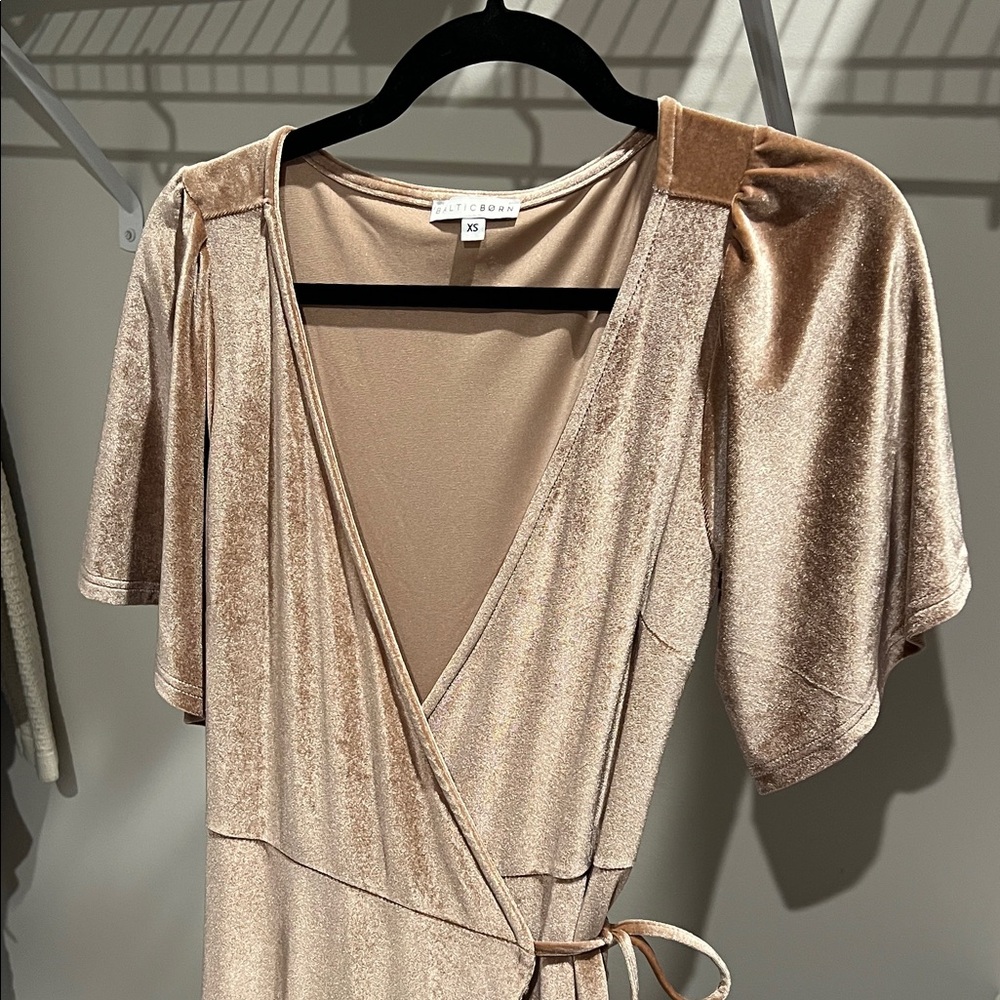 Velvet Wrap Bridesmaid Dress - Size XS Baltic Born